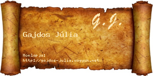 Gajdos Júlia névjegykártya